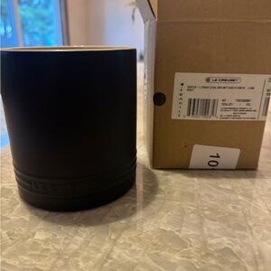 Le Creuset Matte Black Stoneware Utensil Holder